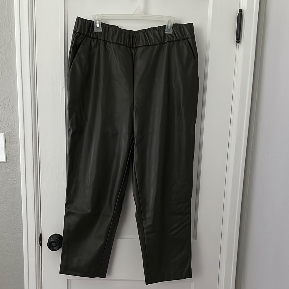 Women’s A New Day Olive Green Faux Leather Pants